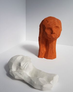 Kristiina Haataja - Girl With Hair - Ceramic Sculpture