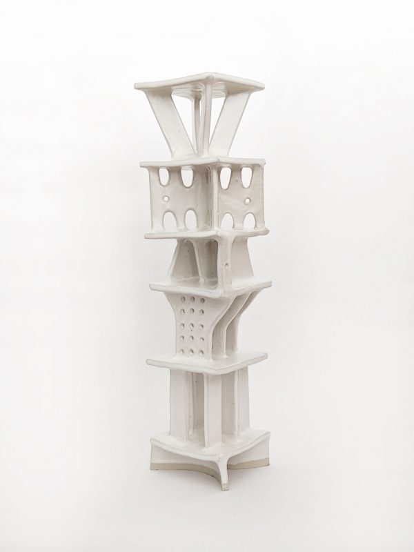 Natalie Rosin - Tower #5 - Ceramic Sculpture
