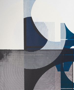 Kate Banazi - Blue Facade 3 - Silkscreen Print