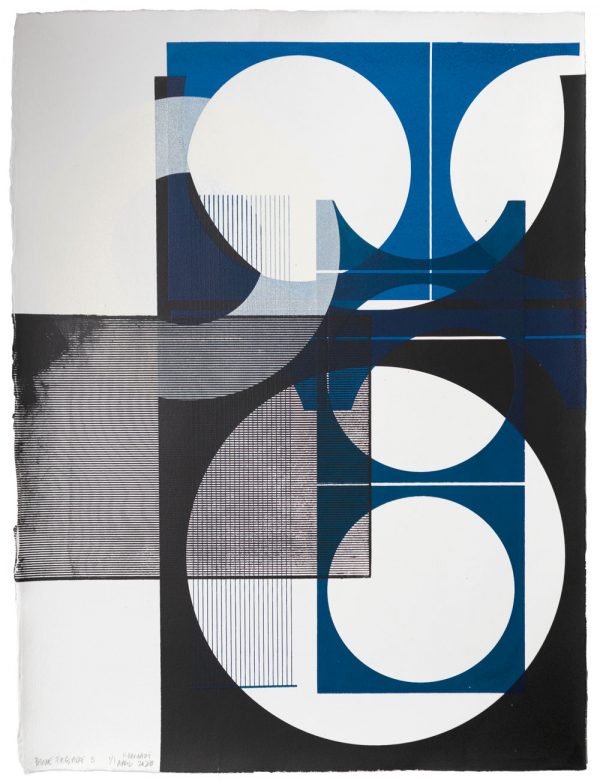 Kate Banazi - Blue Facade 3 - Silkscreen Print
