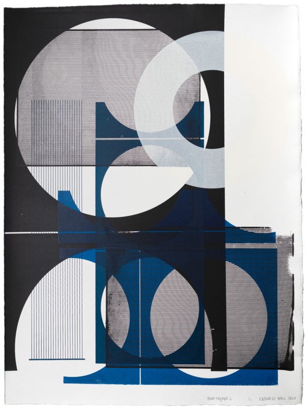 Kate Banazi - Blue Facade 6 - Silkscreen Print