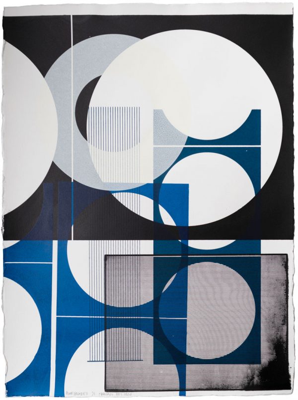 Kate Banazi - Blue Facade 8 - Silkscreen Print