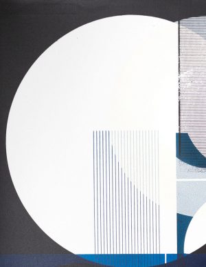 Kate Banazi - Blue Facade 10 - Silkscreen Print