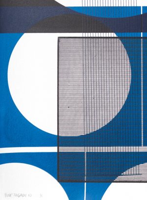 Kate Banazi - Blue Facade 10 - Silkscreen Print