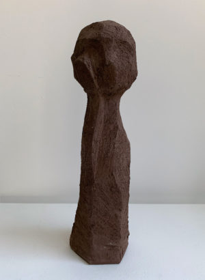 Little Brown Thinker - Kristiina Engelin - Ceramic Sculpture