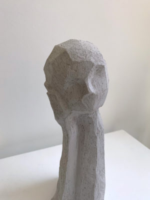 Little Grey Thinker - Kristiina Engelin - Ceramic Sculpture