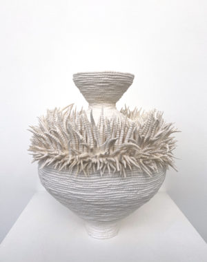 Heart Shaped Amphora - Aleisa Miksad - Ceramic Sculpture