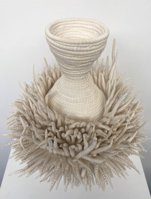 Tall Spiked Vessel - Aleisa Miksad - Ceramic Sculpture