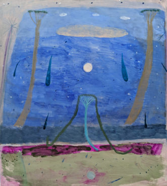 Ileigh Hellier - Shooting Stars Tall Trees - painting