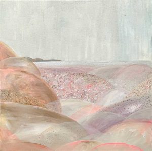 Artwork by Ingrid Daniell - Contemporary Artist - Acrylic and oil painting - Collecting shells as they turn to sand