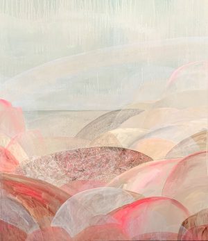 Artwork by Ingrid Daniell - Contemporary Artist - Acrylic and oil painting - Shells turn to sand in a sea of infinite suns