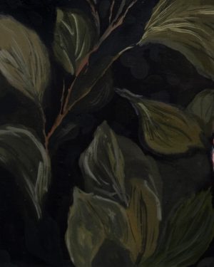 Chloe Caday - Australian Filipino Artist - Gouache on piña silk painting, framed in Tasmanian oak - Flowers of the divine, Gumamela