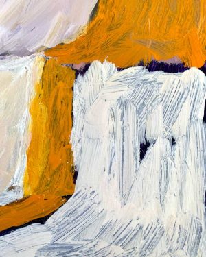 Abstract landscape - oil on canvas painting - Honey Milk - by Australian Artist Mim Fluhrer
