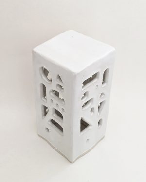 Fantasy Highrise- White Stoneware Clay with Satin White Glaze - Australian Sculptural Artist - Natalie Rosin