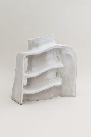 Fantasy Stairwell - White Stoneware Clay with Satin White Glaze - Australian Sculptural Artist - Natalie Rosin