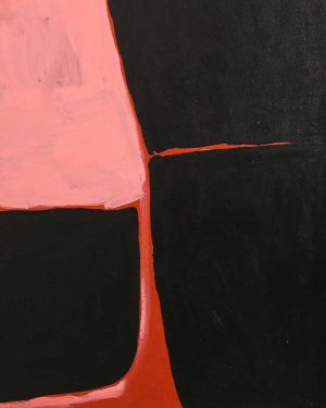 Tiarna Herczeg - Binda Dijarr (Stony Crossing) - Acrylic on canvas painting framed in black woodgrain