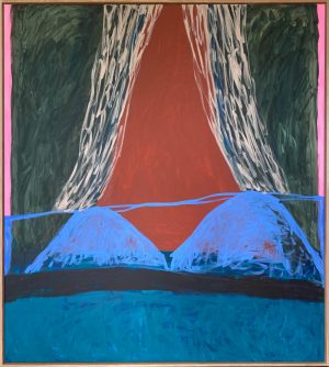 Amber Hearn - Blue Veil - Acrylic abstract painting