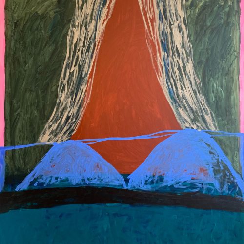 Amber Hearn - Blue Veil Mountains - Acrylic abstract painting