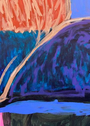 Amber Hearn - Mauve Hills - Acrylic abstract painting