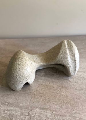 Springtime - Stoneware clay + porcelain slip sculpture by Emma Lindegaard