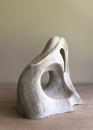 Tidal - Stoneware clay + porcelain slip sculpture by Emma Lindegaard