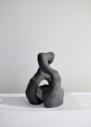 Closed Form #23.045 - Australian stoneware sculpture by Kerryn Levy