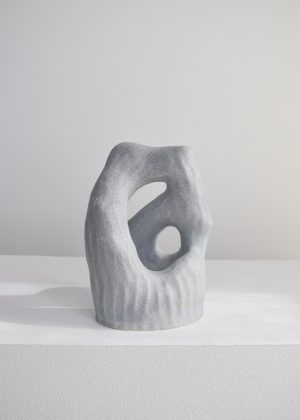 Closed Form #23.042 - Australian Stoneware sculpture by Kerryn Levy