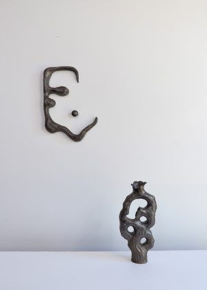 Moonbeam and Onishi Vessel #23.041 - Australian stoneware sculpture by Kerryn Levy