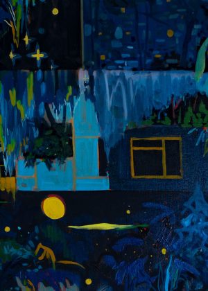 Nocturnal - Contemporary Landscape Painting by Michael Carney