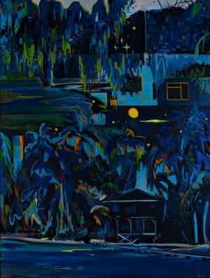 Nocturnal - Contemporary Landscape Painting by Michael Carney