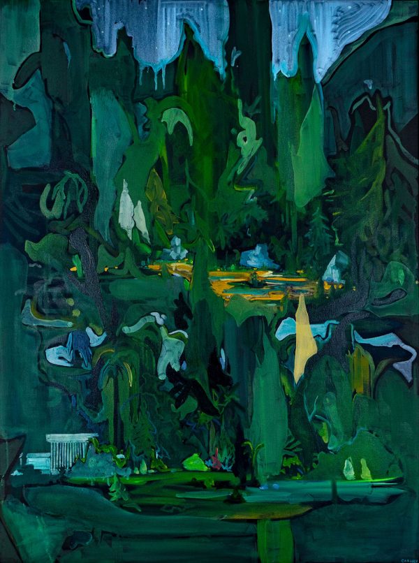 Verdant - Contemporary Landscape Painting by Michael Carney