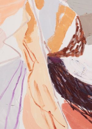 Sitting in Tjoritja, East Mac Ranges (ochre hill medley) III - Melissa Boughey - abstract oil painting