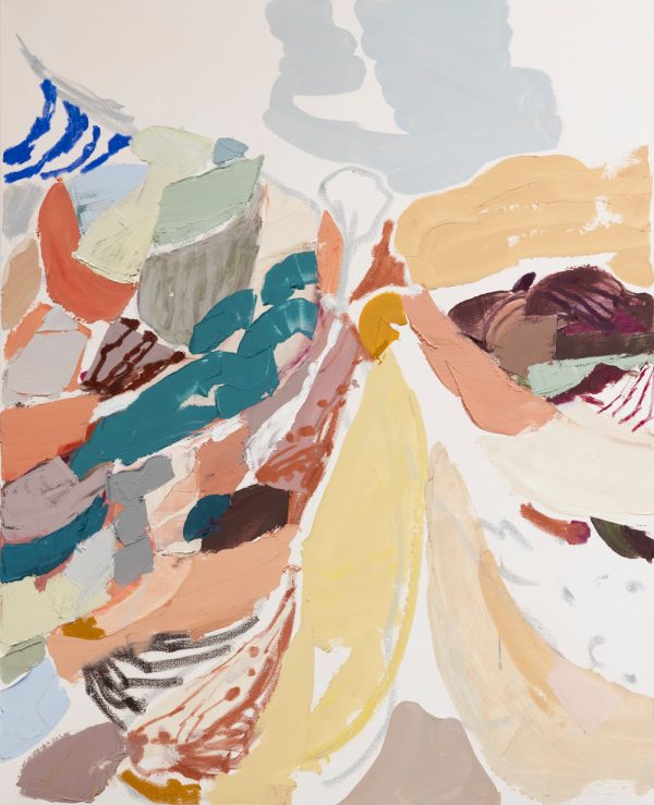 Sitting in Tjoritja, East Mac Ranges (ochre hill medley) II - Melissa Boughey - abstract oil painting