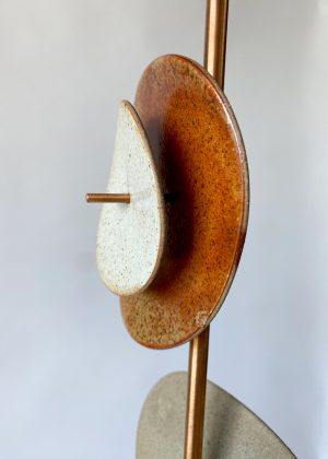 Leaf Drop Set No.3 Series 3 (Shino Glaze) - Odette Ireland - Sculpture