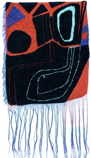 Georgia Bisley, Unmask, wool textile artwork