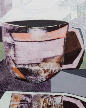 Korynn Morrison, Reflections of an Empty Cup, Oil and Cold Wax Painting