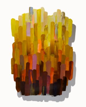 Brett Anthony Moore, Stirring Incantations (light turned off), acrylic abstract wall sculpture