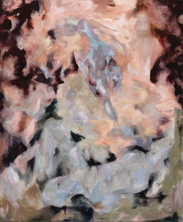 Courtney McClelland, As the Figs Fall, oil and acrylic semi-abstract painting