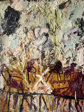Mitchell Cheesman, Pedestal Me Through This Chaos, still-life oil painting