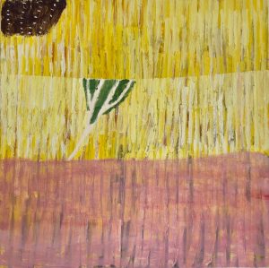 Mim Fluhrer, Star Tree, semi-abstract oil painting