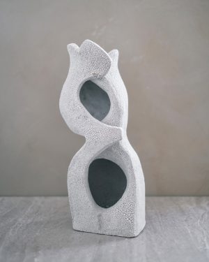 Emma Lindegaard, Because A Flower II, Stoneware sculpture
