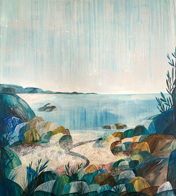 Ingrid Daniell, Passing Countless Shells on the Edge of Time, landscape painting