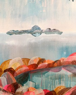 Ingrid Daniell, On the Edge, Time Pools, Shells Drift, landscape painting