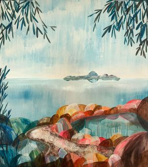 Ingrid Daniell, On the Edge, Time Pools, Shells Drift, landscape painting