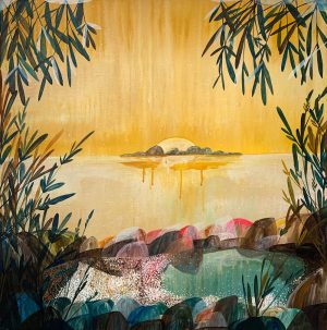 Ingrid Daniell, Shells Adrift, Under the Waking Sun, landscape painting