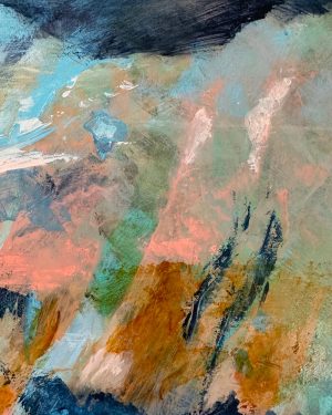 Amanda Schunker, Cartography of Flight Lines, abstract acrylic painting