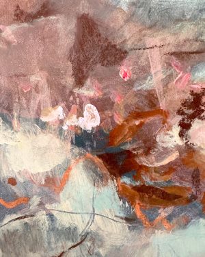 Amanda Schunker, Humming With Activity, abstract acrylic painting