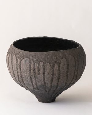 Amanda Schunker, Midnight Ocean, ceramic pot