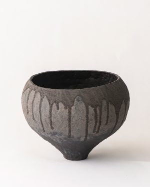 Amanda Schunker, Midnight Ocean, ceramic pot