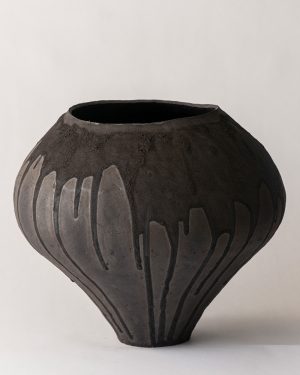 Amanda Schunker, Midnight Falling Tide, ceramic pot